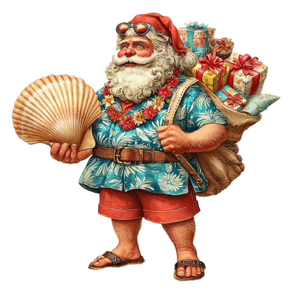 Beach Santa Claus Shirt design