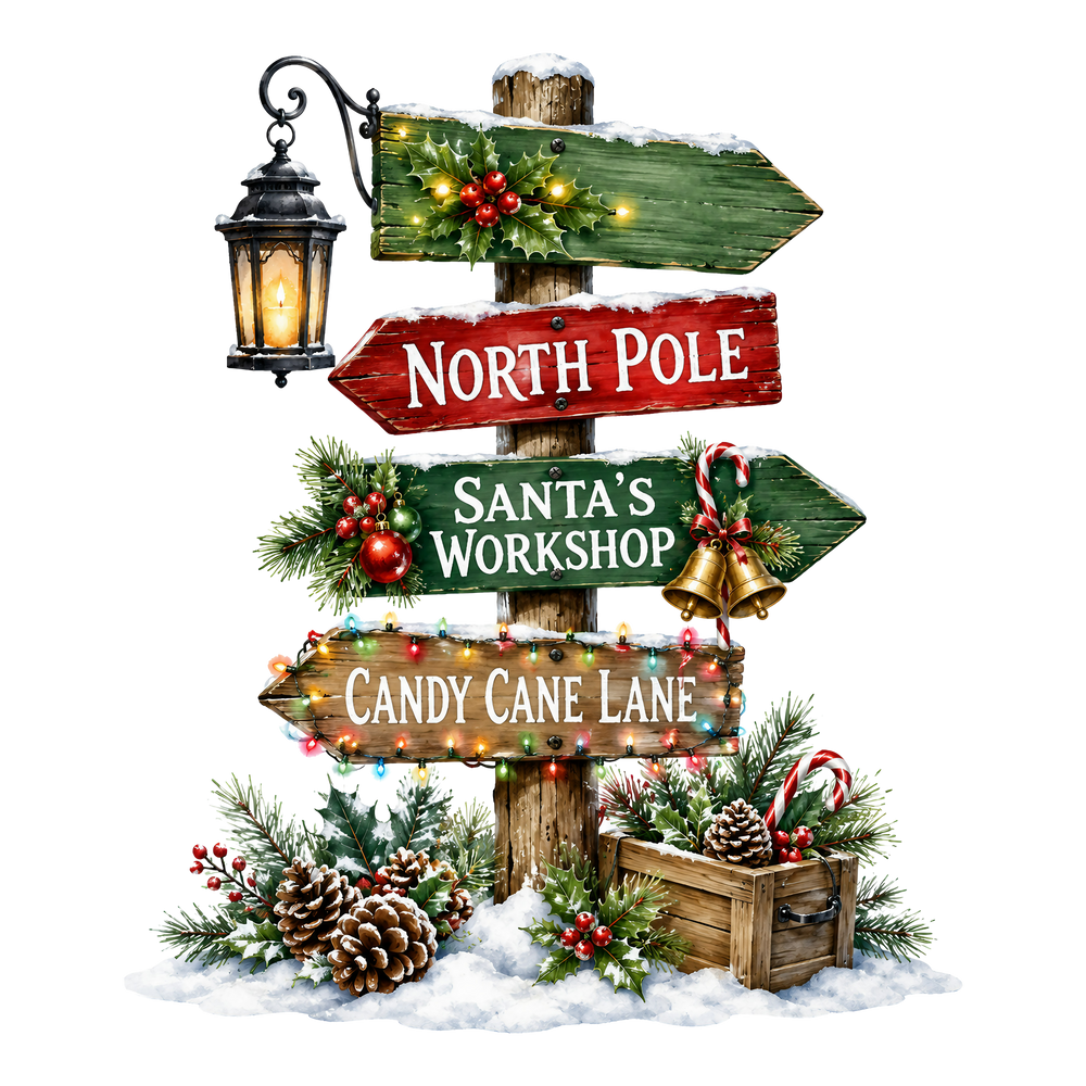 Christmas Direction Sign Shirt design