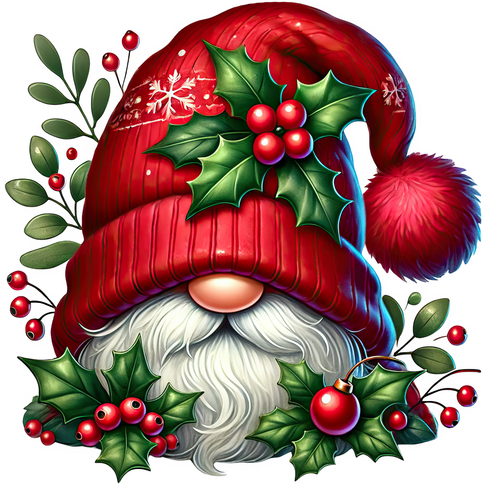 Christmas Gnome with Holly Shirt design