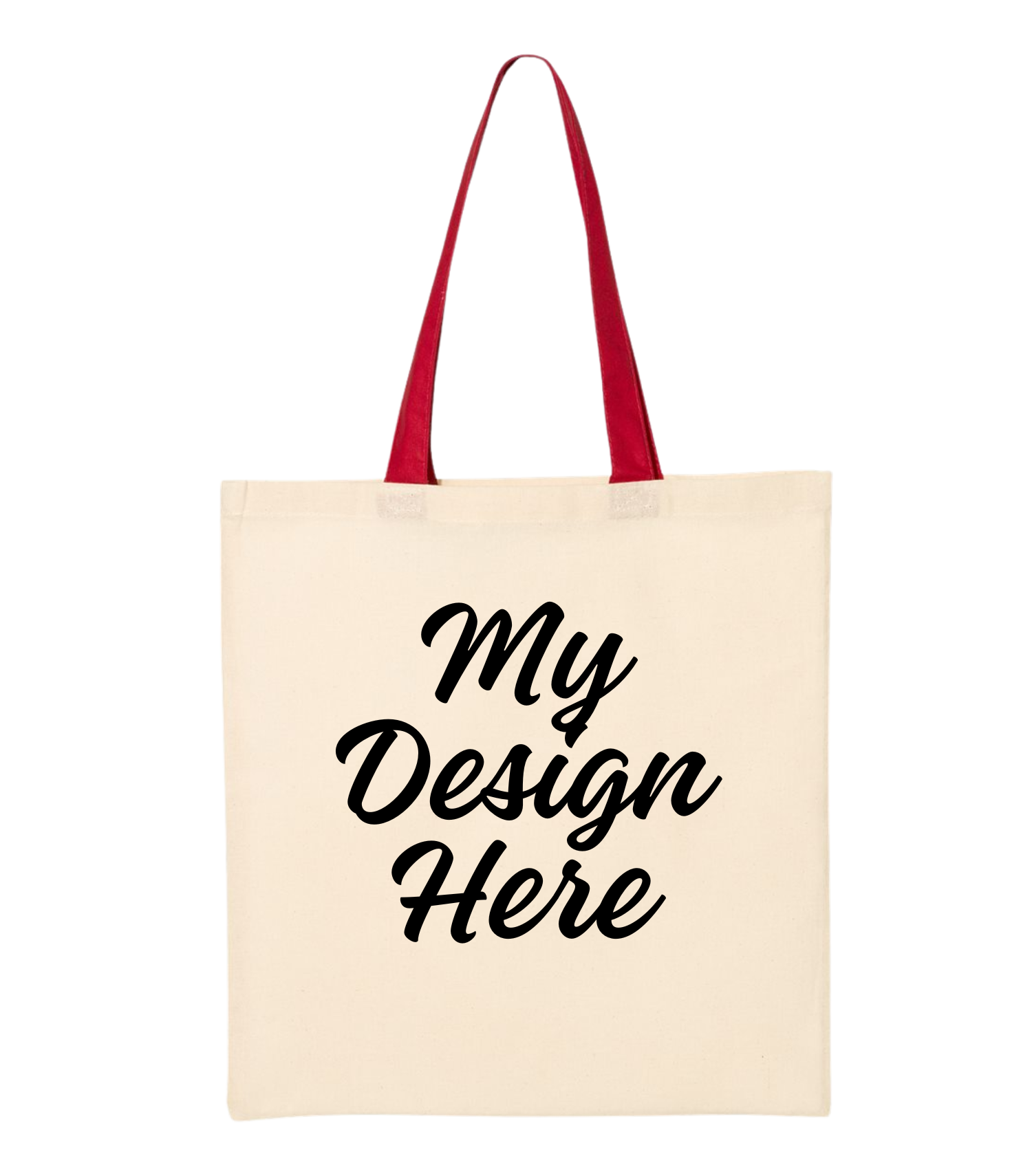 Contrast Color Handle Tote Bag
