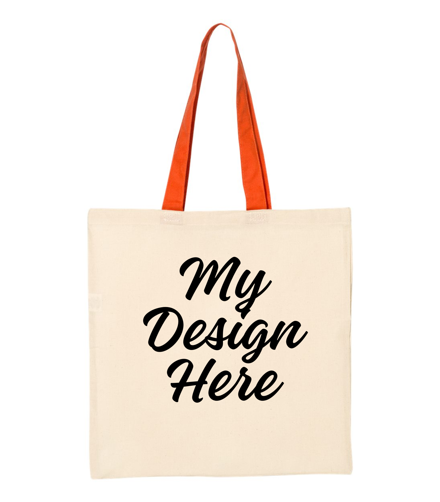 Contrast Color Handle Tote Bag