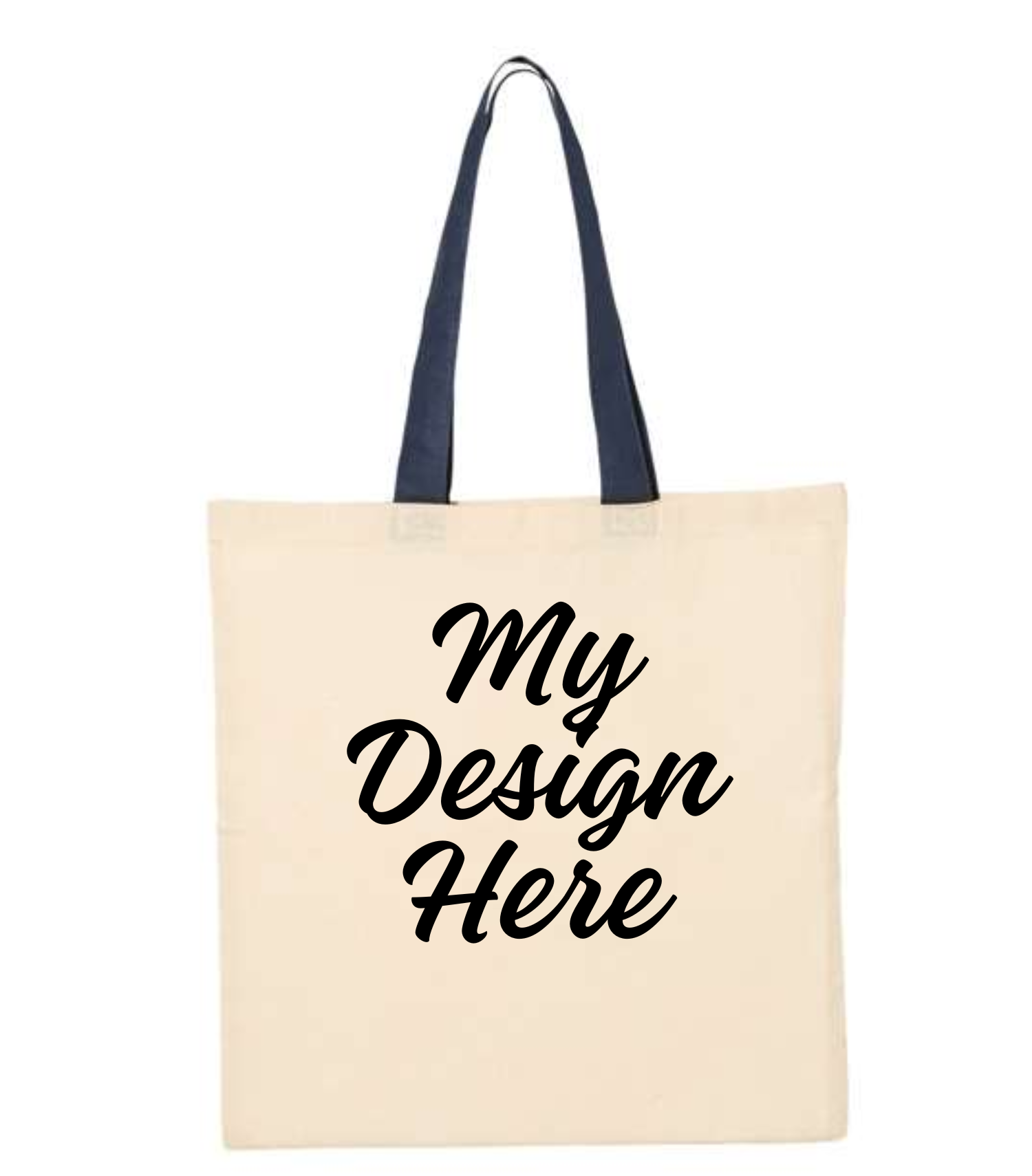 Contrast Color Handle Tote Bag