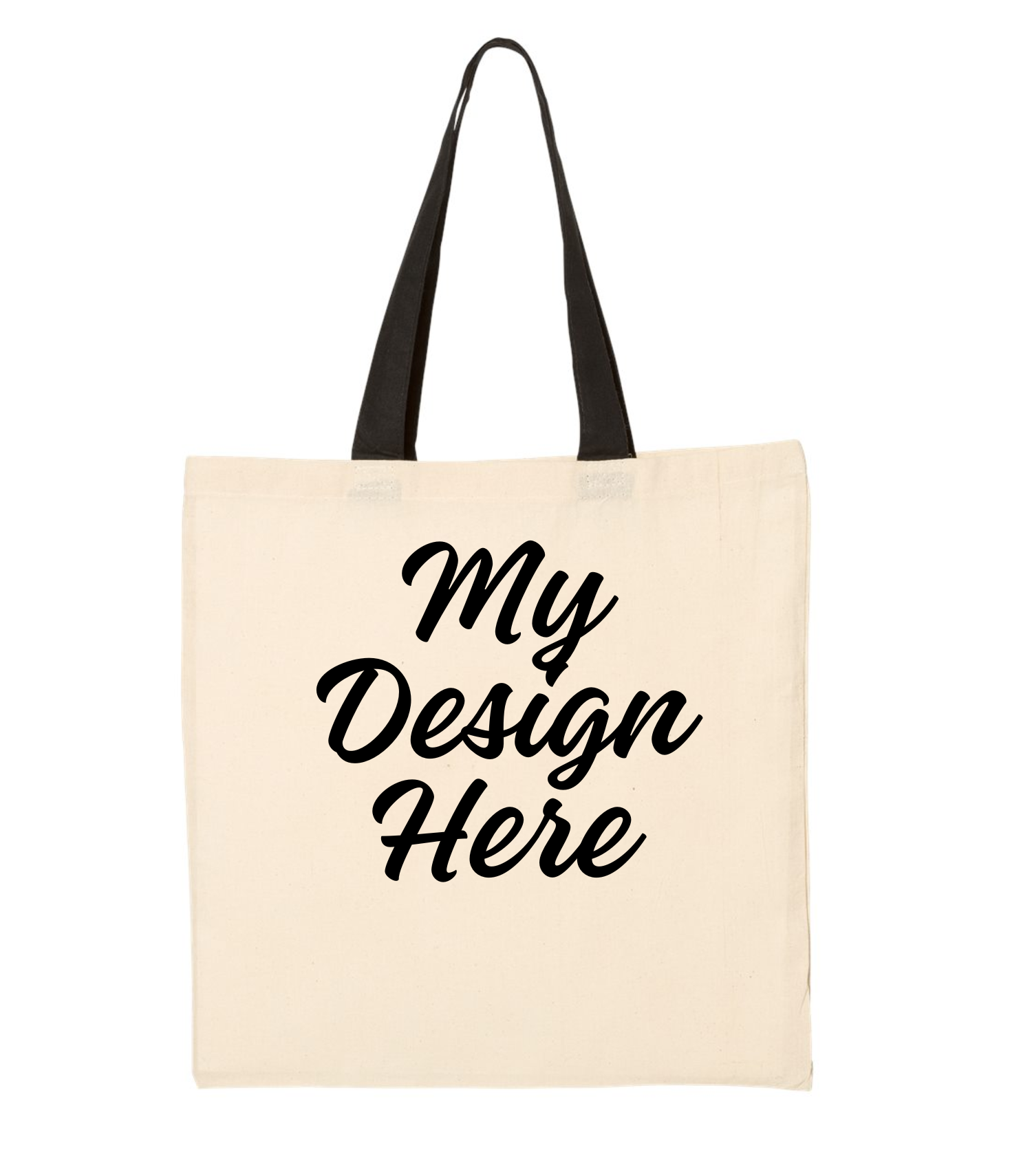 Contrast Color Handle Tote Bag