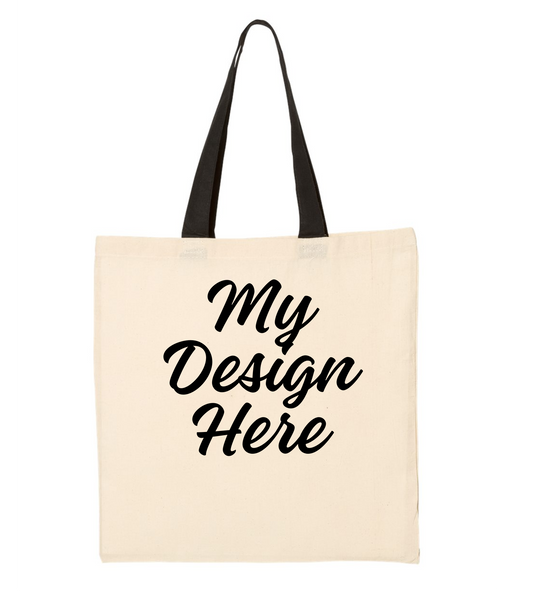 Contrast Color Handle Tote Bag