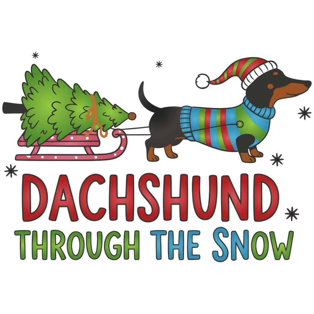 Dachshund through the Snow Shirt design